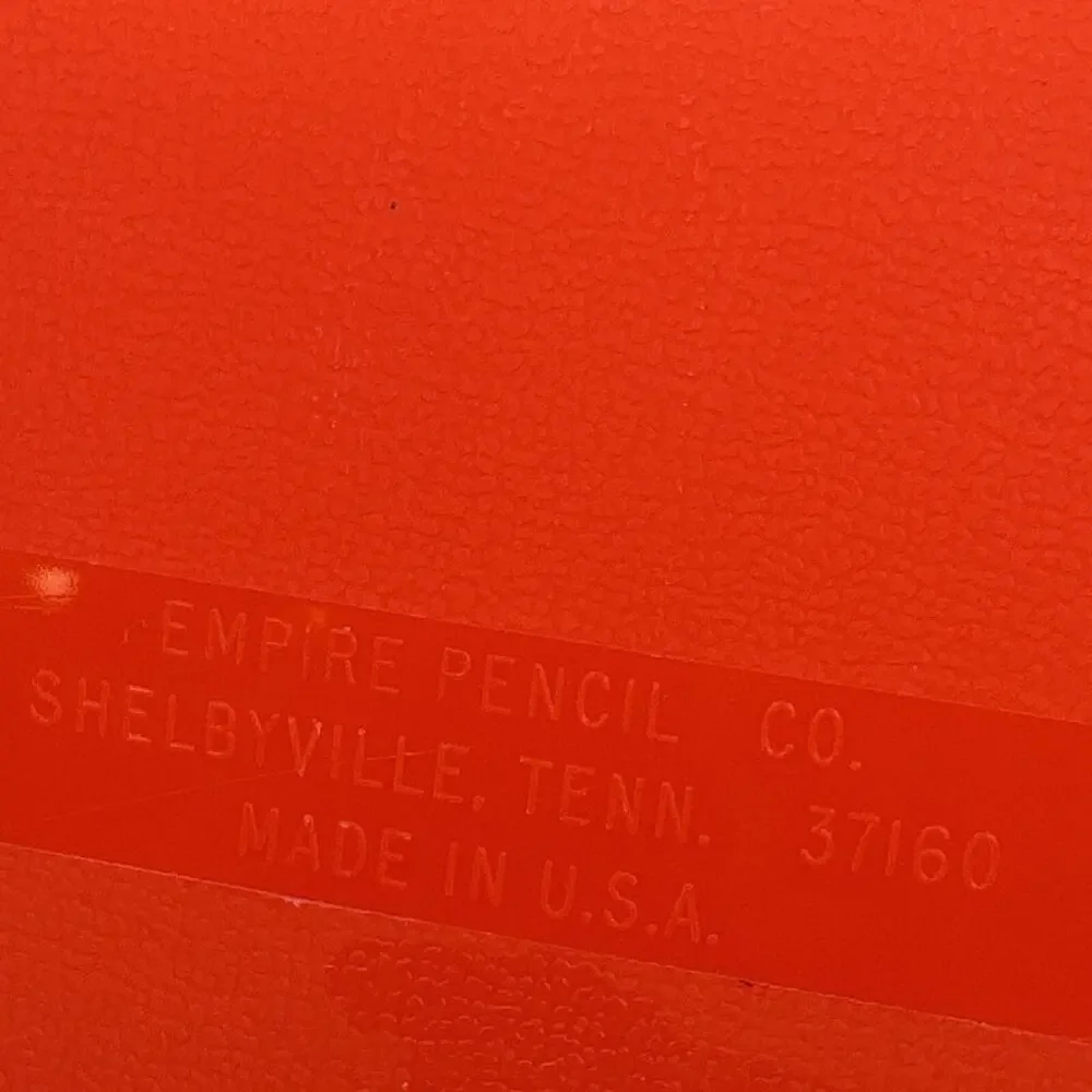 Vintage 1987 EMPIRE Pencil Box Red Pencil Case With Original School Contents